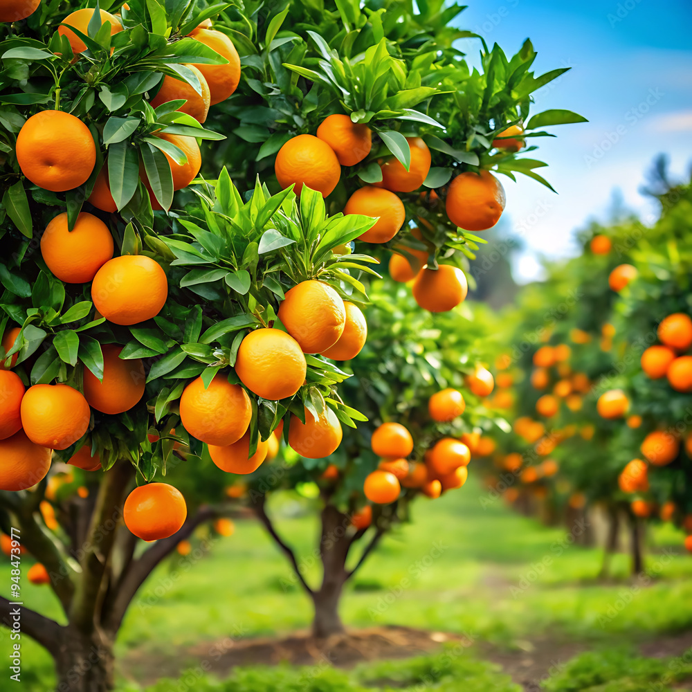 Orange tree in orange farm. Orange tree in orange farm.