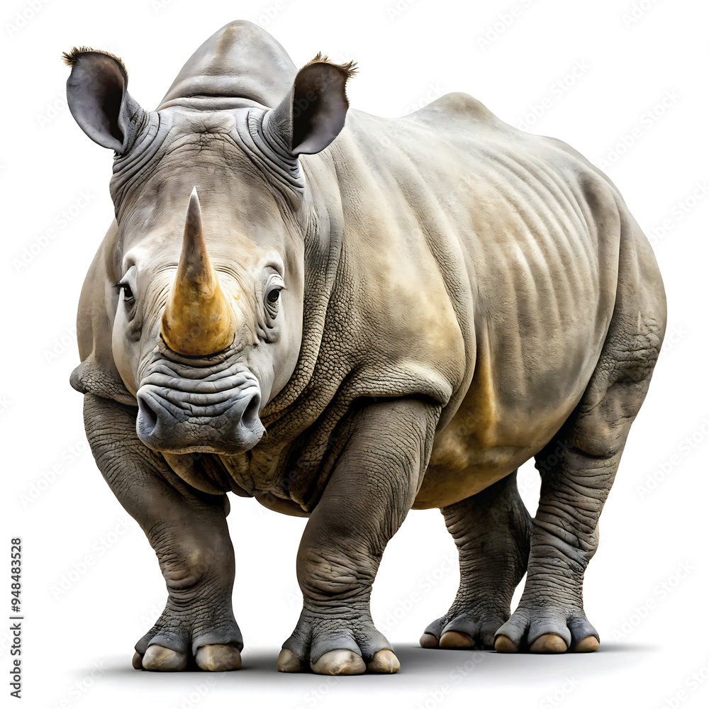 Fototapeta premium rhinoceros isolated on white