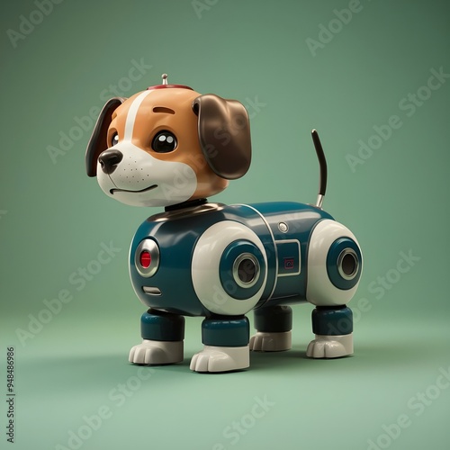 3d cute dog puppy robot