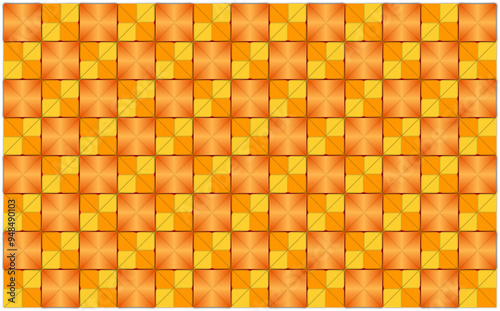 Abstract Orange background with triangle and square pattern 001