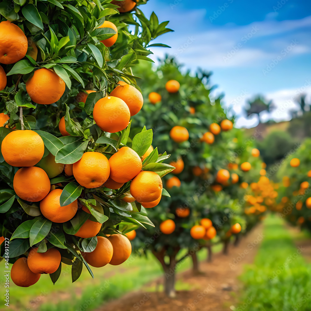 Orange tree in orange farm. Orange tree in orange farm.