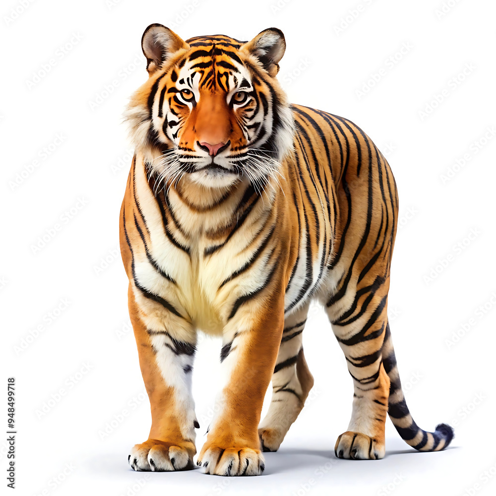 Obraz premium tiger isolated on white background