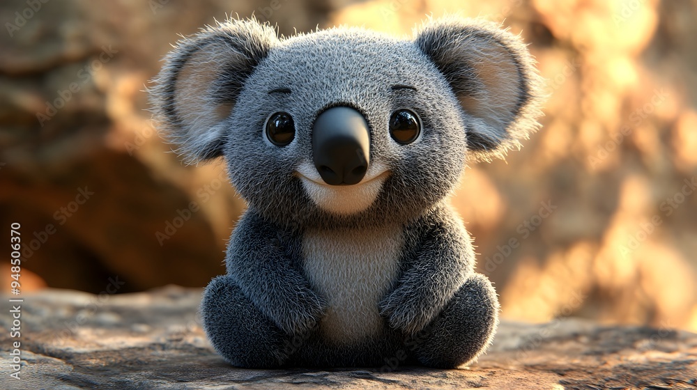 Adorable 3D Rendered Sleepy Koala Piggy Bank for Storing Coins and Cash Adorable 3D Rendered Sleepy Koala Piggy Bank for Storing Coins and Cash
