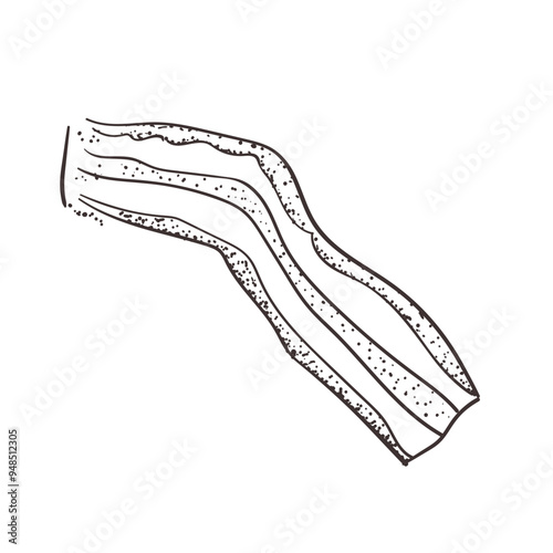 Hand Drawn Meat Bacon