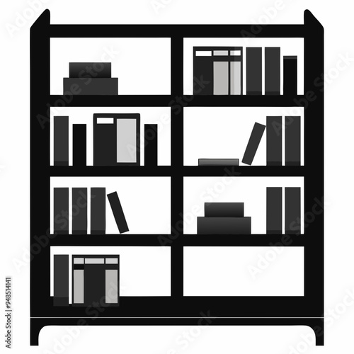 Bookshelf Black silhouette