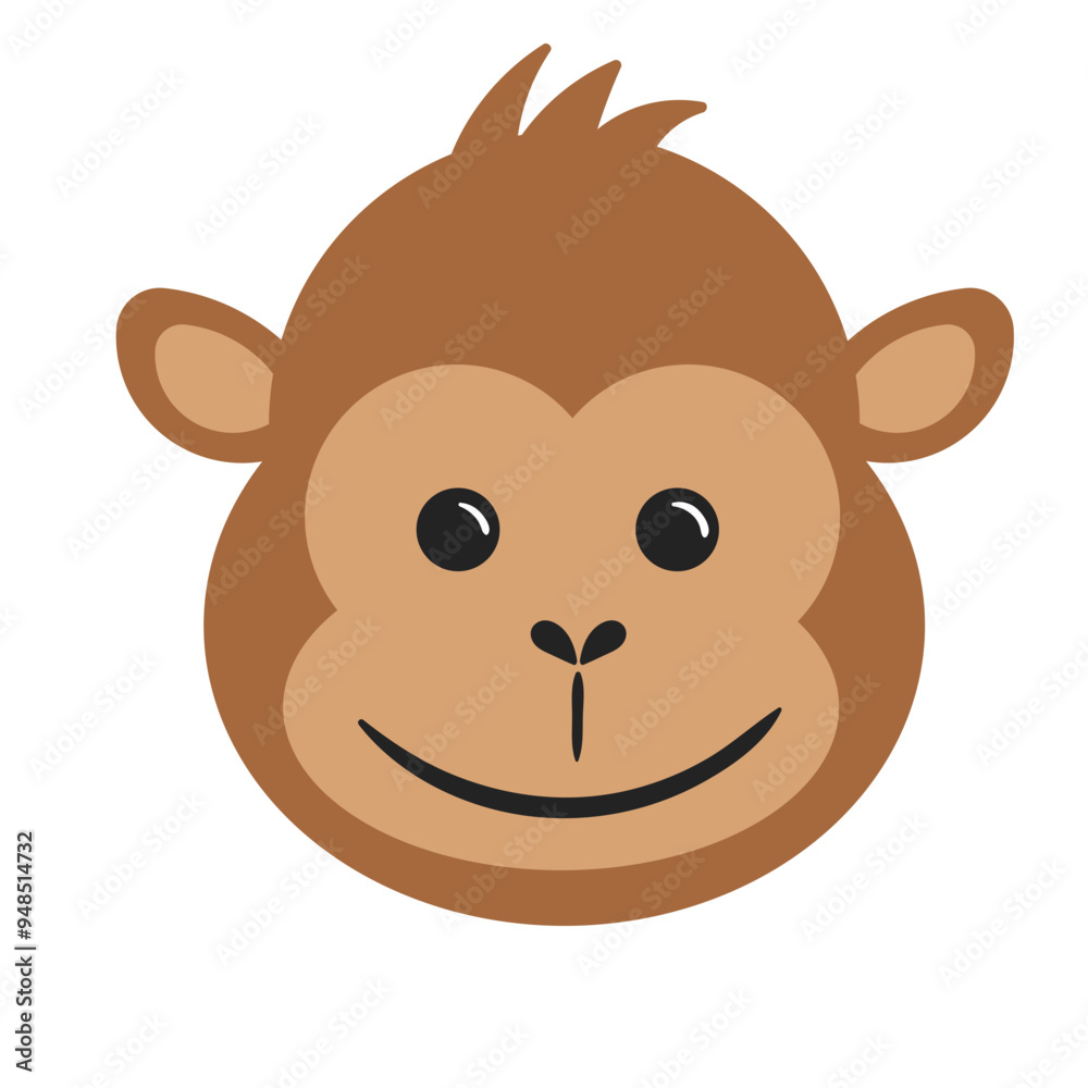 Animal Baby Face Elements Monkey Animal Baby Face Elements Monkey