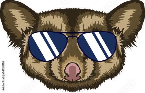 Sugar Glider Face Aviator Sunglasses