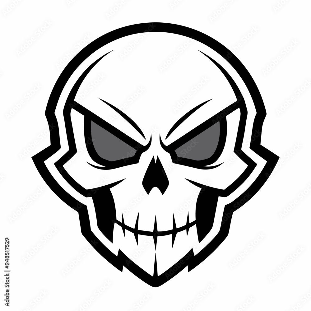 Skull Logo Vector Art on White Background Skull Logo Vector Art on White Background