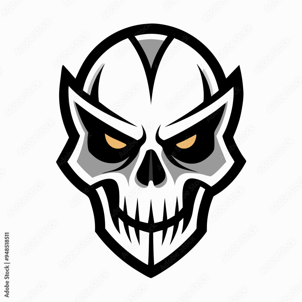 Skull Logo Vector Art on White Background Skull Logo Vector Art on White Background