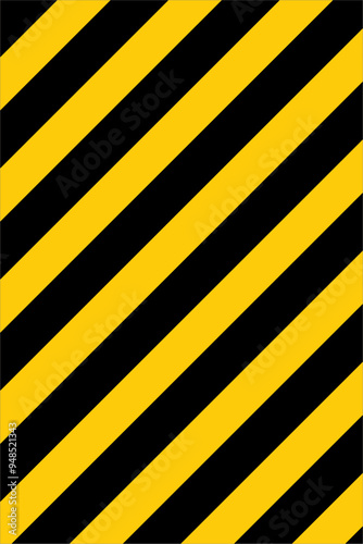 Warning Bold Stripes Yellow a...