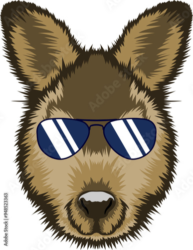 Wallaby Face Aviator Sunglasses