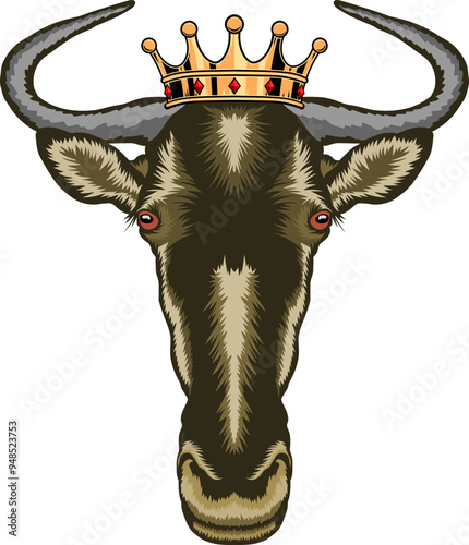 Wildebeest Face Crown