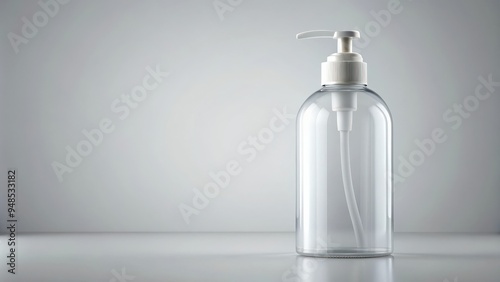 Blank pump bottle isolated on background, container, dispenser, cosmetic, skincare, product, lotion, liquid, hygiene, spa, clean