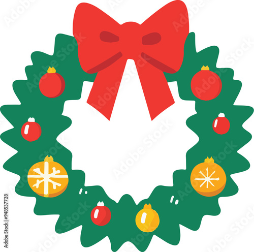 Christmas Door Decoration illustration