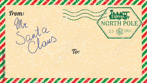 vintage christmas card from Santa Claus