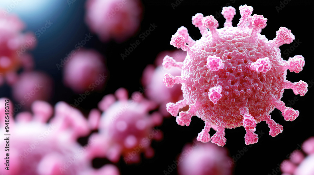 abstract macro illustration of virus pathogen abstract macro illustration of virus pathogen