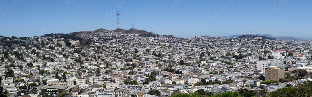 San Francisco cityscape panorama from Bernal Hill San Francisco cityscape panorama from Bernal Hill