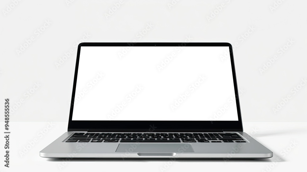 laptop on a table white screen isolated background laptop on a table white screen isolated background