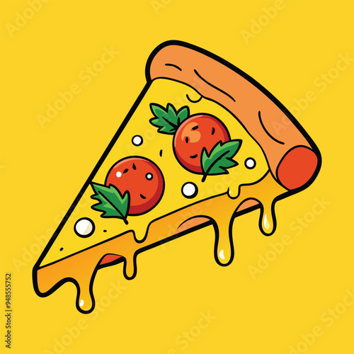 Mouthwatering Pizza Slice Design