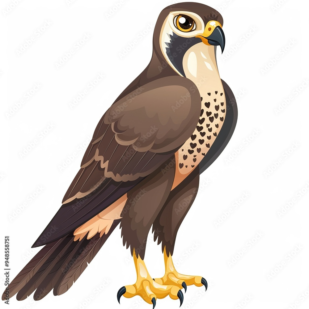 Obraz premium Falcon Spirit animal cartoon isolated whitebackground 16:9