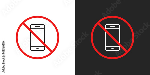 No mobile phone sign vector design