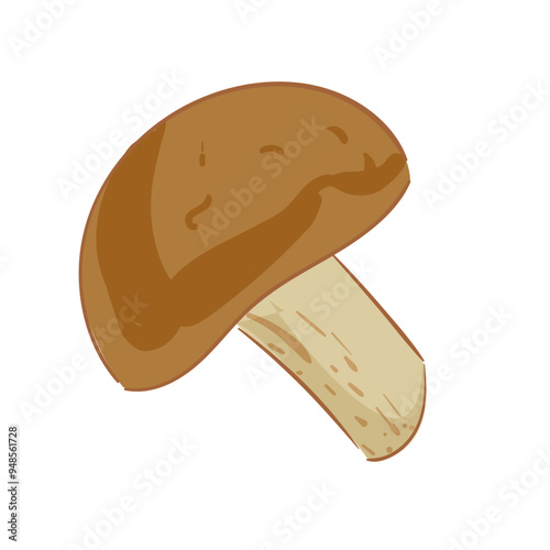 Hand Drawn Cremini Mushrooms