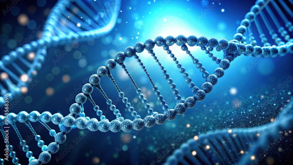 Artificial DNA molecule representing artificial intelligence , technology, science, genetics, DNA, artificial Artificial DNA molecule representing artificial intelligence , technology, science, genetics, DNA, artificial