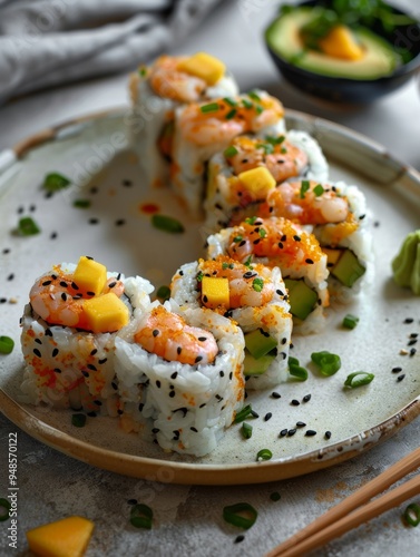 Shrimp & Mango Sushi Rolls: A Delicious Japanese Delicacy