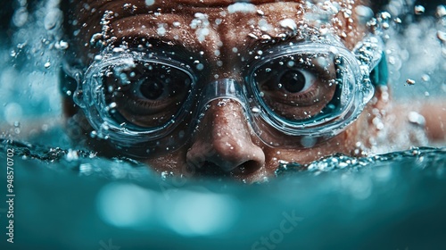 This image captures water splashing in mid-motion against a blurry backdrop, showcasing the fluid dynamics and the beauty of water in action, creating a refreshing and dynamic effect. photo