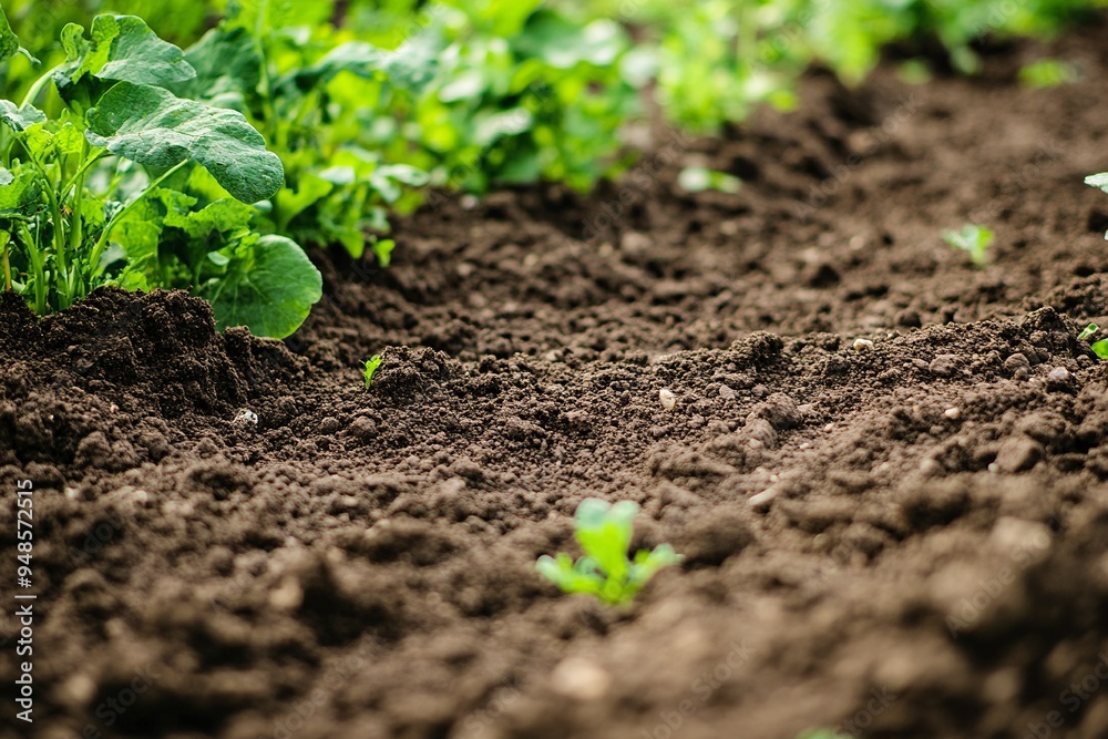 fertile soil close-up for sowing plants, details of agricultural soil to improve the quality of crop plants generative ai fertile soil close-up for sowing plants, details of agricultural soil to improve the quality of crop plants generative ai