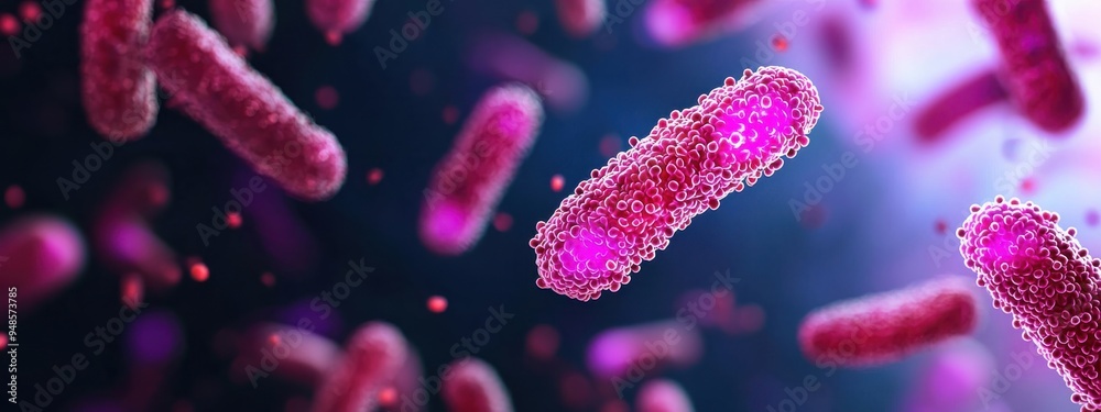 An artistic representation of probiotics, showing beneficial bacteria as friendly, glowing entities entering the digestive system and helping balance the microbiome An artistic representation of probiotics, showing beneficial bacteria as friendly, glowing entities entering the digestive system and helping balance the microbiome