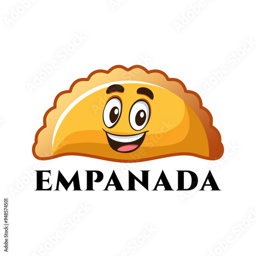 Empanada logo mascot vector cute icon