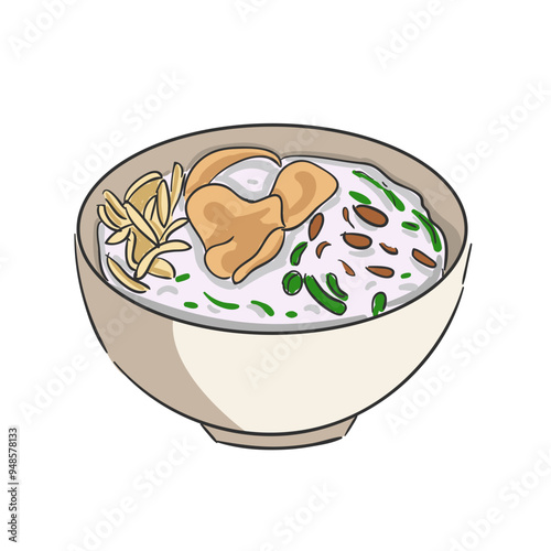 Hand Drawn Indonesian Food Bubur
