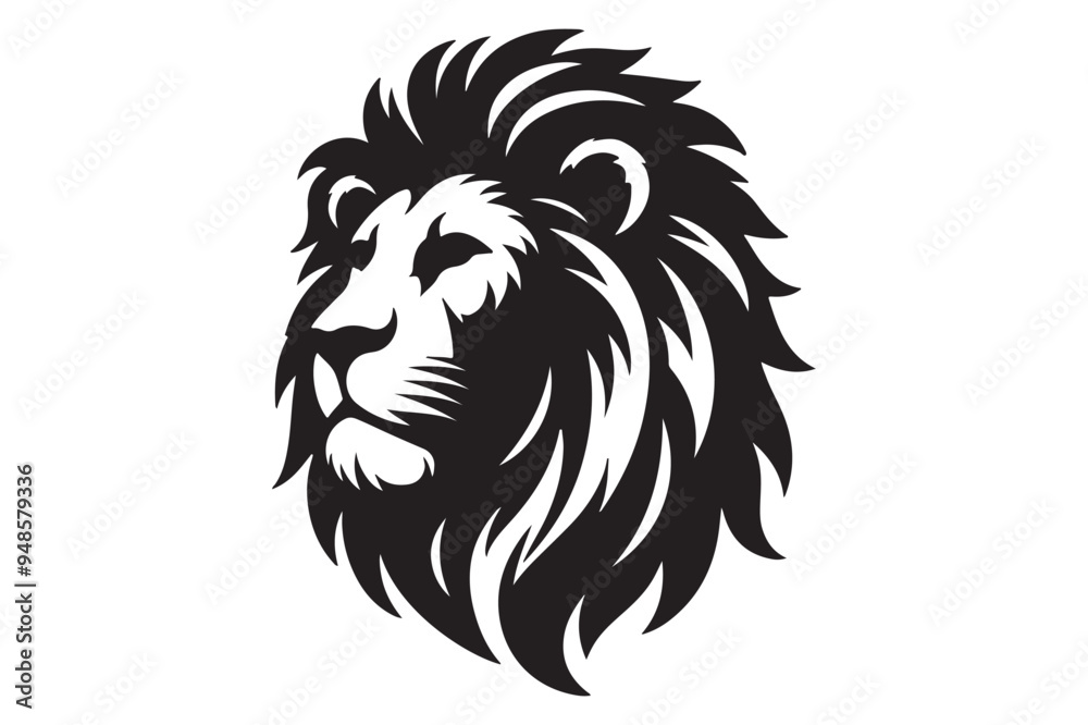 lion head silhouette vector illustration lion head silhouette vector illustration