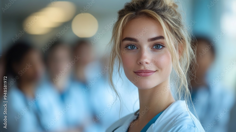 nurse practitioner mentoring a group of nursing students in a clinical setting, demonstrating procedures and answering questions nurse practitioner mentoring a group of nursing students in a clinical setting, demonstrating procedures and answering questions