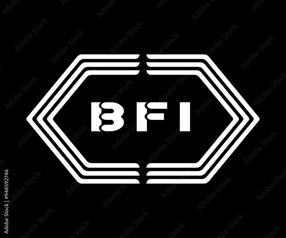 Obraz premium BFI letter logo Design. BFI Simple and modern creative monogram initial letter logo Illustration.