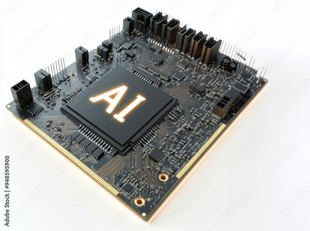 AI Chip on Motherboard Artificial Intelligence Technology AI Chip on Motherboard Artificial Intelligence Technology