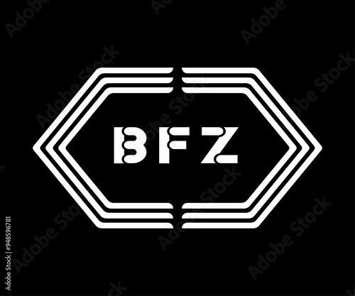 BFZ letter logo Design. BFZ Simple and modern creative monogram initial letter logo Illustration.