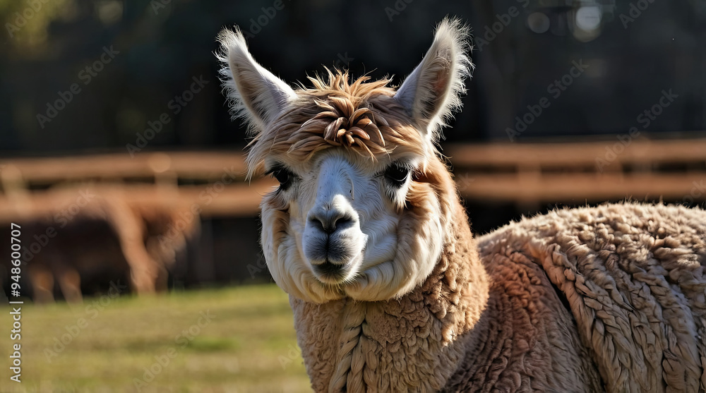 Obraz premium a beautiful and amazing alpaca