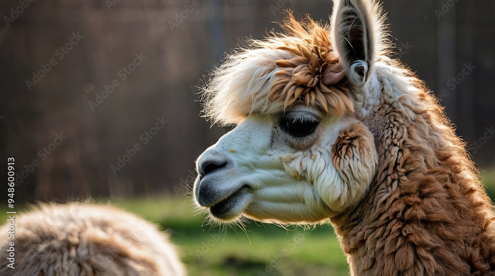 Obraz premium a beautiful and amazing alpaca