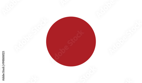 Flag of japan, flat vector