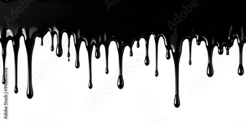 Dripping oil stain liquid ink black silhouettes on a white background, dripping, oil, stain, liquid, ink, black, silhouette