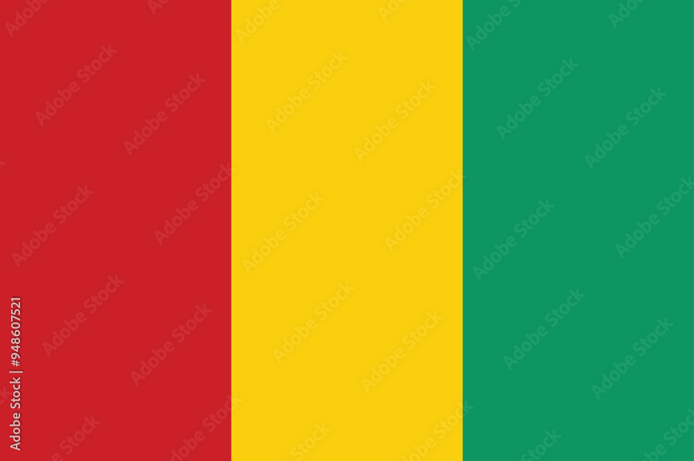 Obraz premium National Flag of Guinea, Guinea sign, Guinea Flag