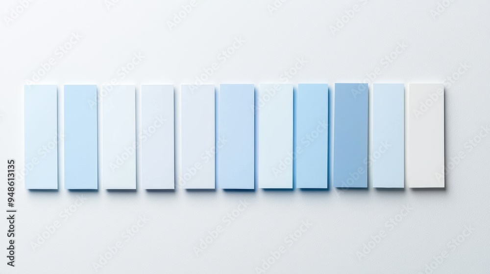 Powder blue color palette, soft and calming tones, baby-inspired swatch, isolated on white background Powder blue color palette, soft and calming tones, baby-inspired swatch, isolated on white background