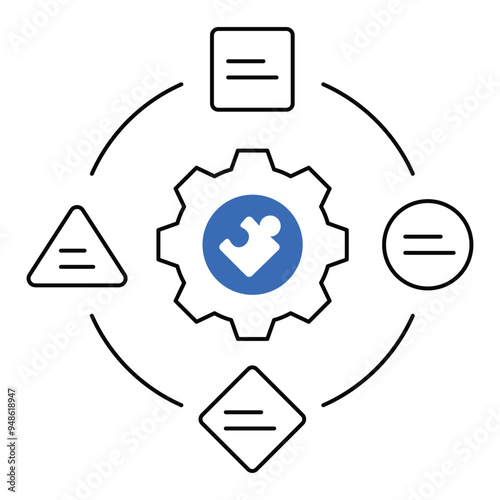 Circular Design Solutions Icon Design. Represents Sustainable Design, Iterative Process, Efficiency, Continuous Improvement. Vector icon with editable Stroke.