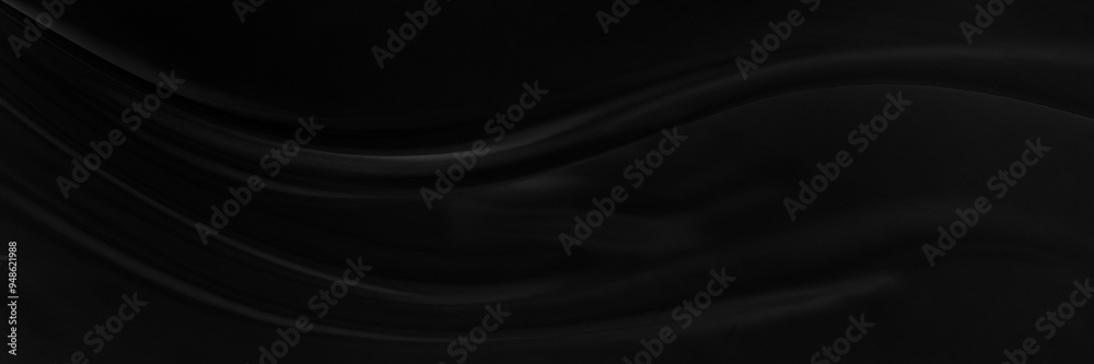 Black gray satin dark fabric texture luxurious shiny that is abstract silk cloth panorama background with patterns soft waves blur beautiful. Black gray satin dark fabric texture luxurious shiny that is abstract silk cloth panorama background with patterns soft waves blur beautiful.