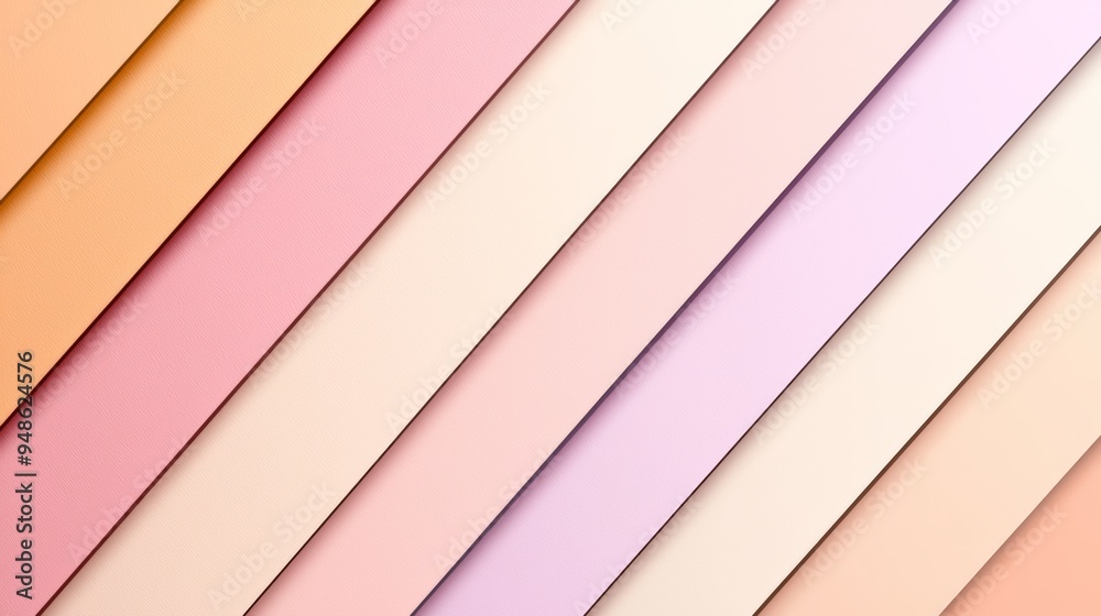 Fototapeta premium Pastel summer color palette, soft and airy tones, flat design swatch, isolated on white background