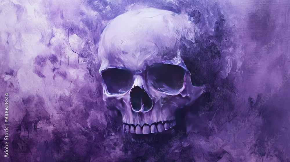 A Purple Skull on a Textured Background A Purple Skull on a Textured Background