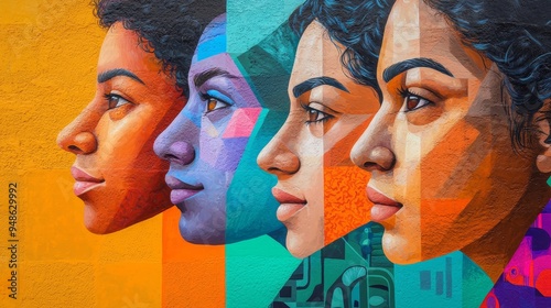 Vibrant Mural Reflecting the Diversity of Hispanic Heritage