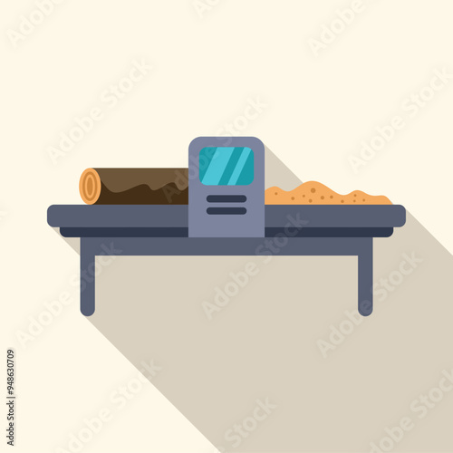 This illustration showcases the process of wood transformation from raw material to processed sawdust